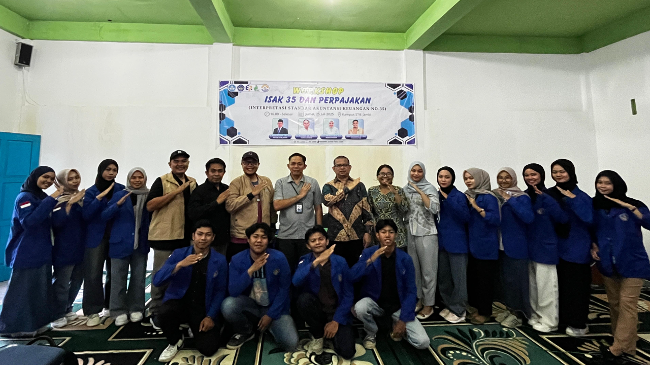 Tindak Lanjut MoU, STIE Jambi, KAP Eko Prasetyo dan Wahana Mitra Mandiri gelar Workshop ISAK 35 dan Perpajakan